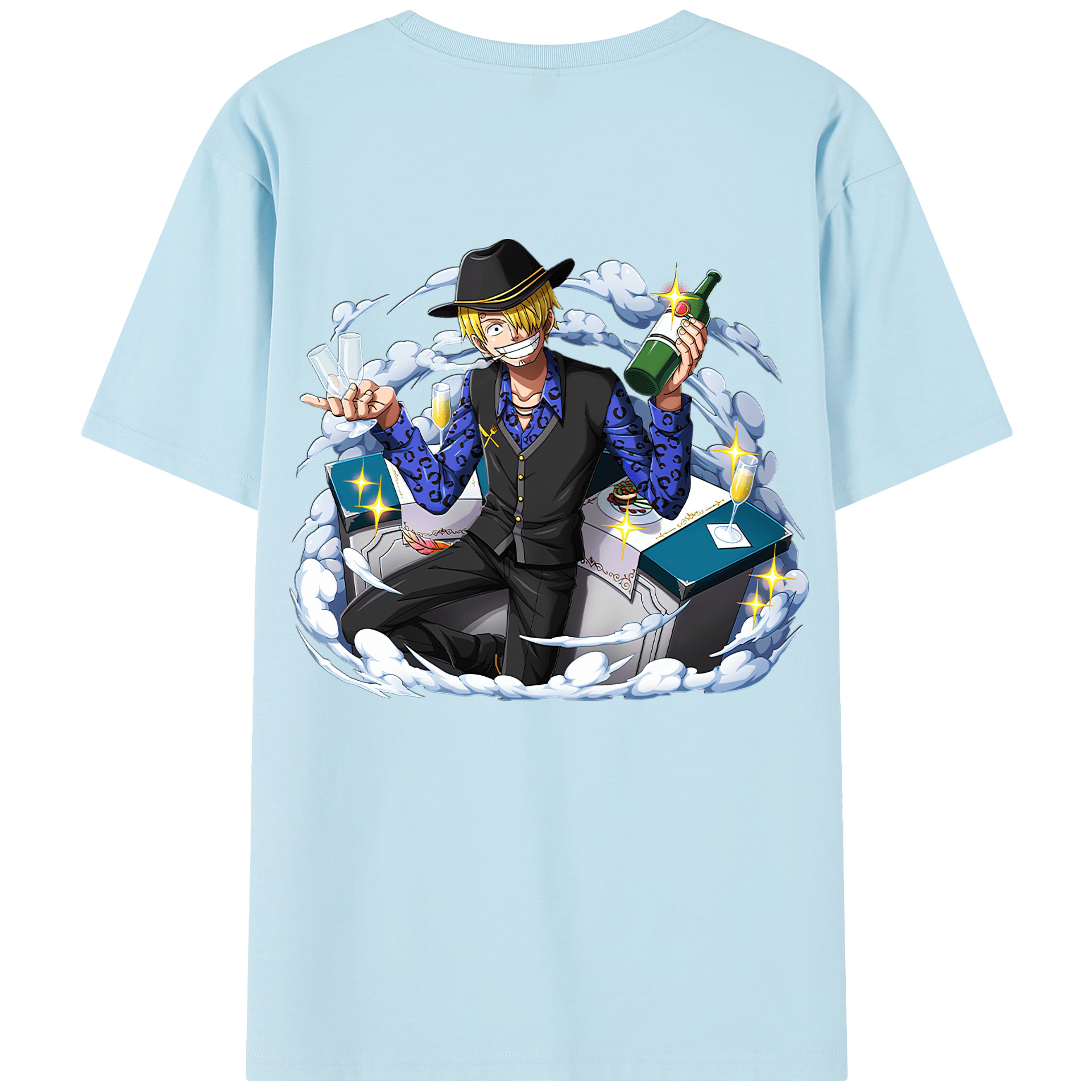 ワンピース サンジ ONE PIECE Sanji 綿100％半袖Tシャツ（背面プリント）
